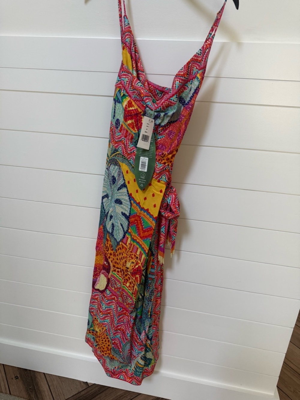 FARM Rio Multicolor Halter Tie-Waist Midi Dress - Picture 3 of 9